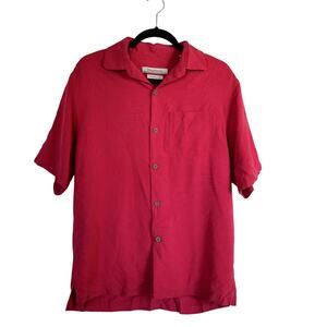 Tommy Bahama SILK Men's Magenta button-down shirt size S/P